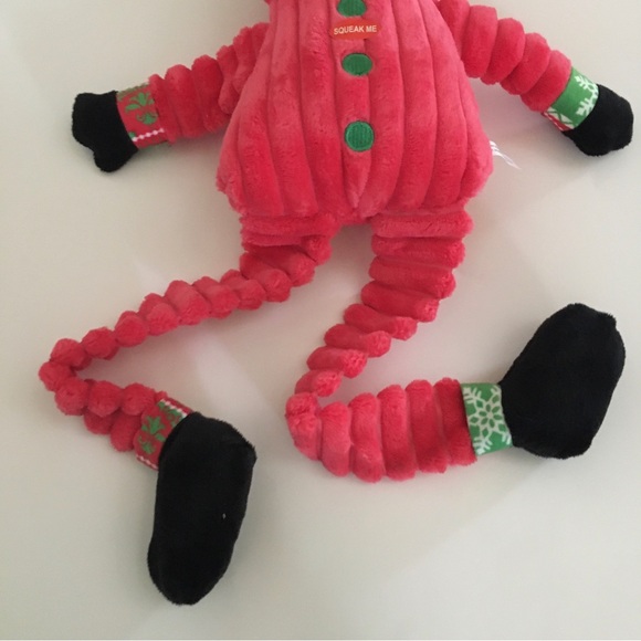 NEW 24” Dog Toy Snuggler Long Leg Muttley Santa with Squeaker | Patchwork Pet - Picture 9 of 11